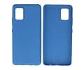 BAOHU Hoesje Geschikt voor de Samsung Galaxy A41 - Backcover Color Telefoonhoesje - Navy