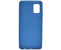 BAOHU Hoesje Geschikt voor de Samsung Galaxy A41 - Backcover Color Telefoonhoesje - Navy