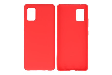 BackCover Hoesje Color Telefoonhoesje voor Samsung Galaxy A41 Rood