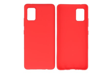BAOHU Hoesje Geschikt voor de Samsung Galaxy A41 - Backcover Color Telefoonhoesje - Rood