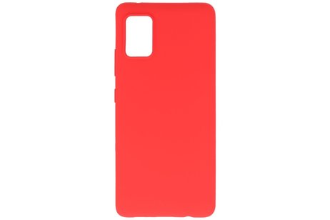 BackCover Hoesje Color Telefoonhoesje voor Samsung Galaxy A41 Rood