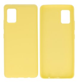 BAOHU BackCover Hoesje Color Telefoonhoesje Samsung Galaxy A41 Geel