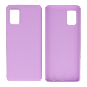 BAOHU Hoesje Geschikt voor de Samsung Galaxy A41 - Backcover Color Telefoonhoesje - Paars