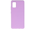 BAOHU Hoesje Geschikt voor de Samsung Galaxy A41 - Backcover Color Telefoonhoesje - Paars