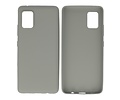 BAOHU Hoesje Geschikt voor de Samsung Galaxy A41 - Backcover Color Telefoonhoesje - Grijs