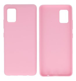 BAOHU BackCover Hoesje Color Telefoonhoesje Samsung Galaxy A41 Roze