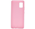 BAOHU Hoesje Geschikt voor de Samsung Galaxy A41 - Backcover Color Telefoonhoesje - Roze
