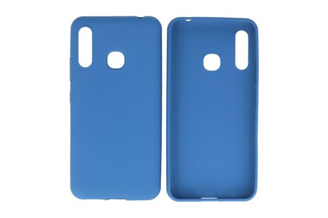 BAOHU Hoesje Geschikt voor de Samsung Galaxy A70e - Backcover Color Telefoonhoesje - Navy