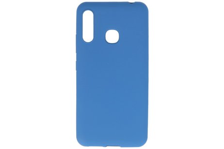 BAOHU Hoesje Geschikt voor de Samsung Galaxy A70e - Backcover Color Telefoonhoesje - Navy
