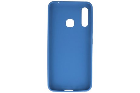 BAOHU Hoesje Geschikt voor de Samsung Galaxy A70e - Backcover Color Telefoonhoesje - Navy