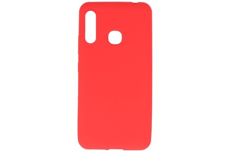 BAOHU Hoesje Geschikt voor de Samsung Galaxy A70e - Backcover Color Telefoonhoesje - Rood