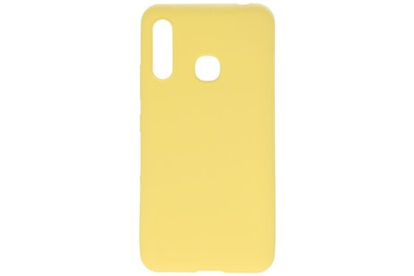 BAOHU Hoesje Geschikt voor de Samsung Galaxy A70e - Backcover Color Telefoonhoesje - Geel