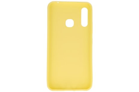 BAOHU Hoesje Geschikt voor de Samsung Galaxy A70e - Backcover Color Telefoonhoesje - Geel