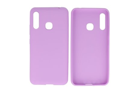 BAOHU Hoesje Geschikt voor de Samsung Galaxy A70e - Backcover Color Telefoonhoesje - Paars
