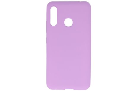 BAOHU Hoesje Geschikt voor de Samsung Galaxy A70e - Backcover Color Telefoonhoesje - Paars