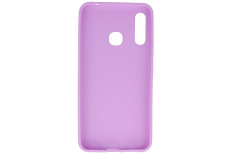BAOHU Hoesje Geschikt voor de Samsung Galaxy A70e - Backcover Color Telefoonhoesje - Paars