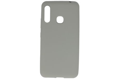 BAOHU Hoesje Geschikt voor de Samsung Galaxy A70e - Backcover Color Telefoonhoesje - Grijs