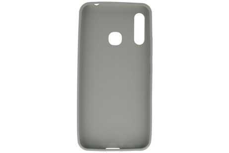 BAOHU Hoesje Geschikt voor de Samsung Galaxy A70e - Backcover Color Telefoonhoesje - Grijs