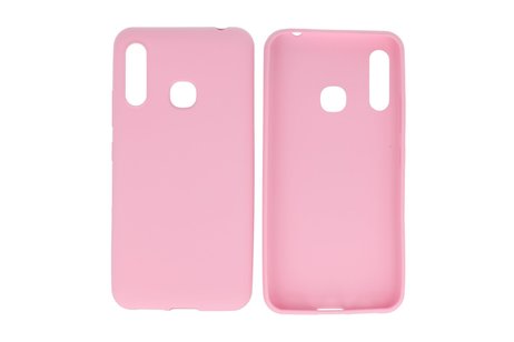 BAOHU Hoesje Geschikt voor de Samsung Galaxy A70e - Backcover Color Telefoonhoesje - Roze