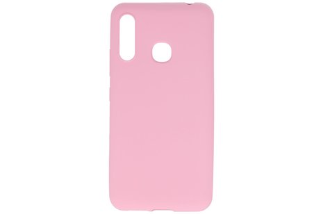 BAOHU Hoesje Geschikt voor de Samsung Galaxy A70e - Backcover Color Telefoonhoesje - Roze