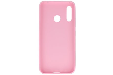 BAOHU Hoesje Geschikt voor de Samsung Galaxy A70e - Backcover Color Telefoonhoesje - Roze