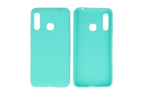 BAOHU Hoesje Geschikt voor de Samsung Galaxy A70e - Backcover Color Telefoonhoesje - Turquoise