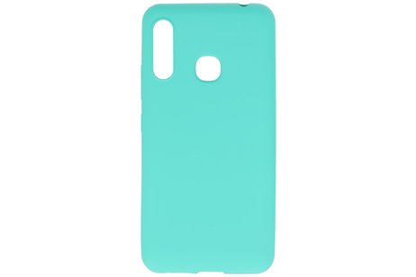 BAOHU Hoesje Geschikt voor de Samsung Galaxy A70e - Backcover Color Telefoonhoesje - Turquoise