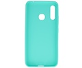 BAOHU Hoesje Geschikt voor de Samsung Galaxy A70e - Backcover Color Telefoonhoesje - Turquoise