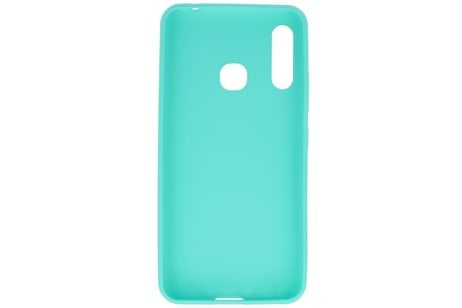 BAOHU Hoesje Geschikt voor de Samsung Galaxy A70e - Backcover Color Telefoonhoesje - Turquoise