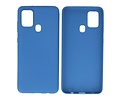 BAOHU Hoesje Geschikt voor de Samsung Galaxy A21s - Backcover Color Telefoonhoesje - Navy