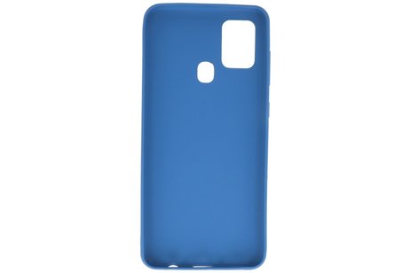 BAOHU Hoesje Geschikt voor de Samsung Galaxy A21s - Backcover Color Telefoonhoesje - Navy