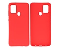 BAOHU Hoesje Geschikt voor de Samsung Galaxy A21s - Backcover Color Telefoonhoesje - Rood