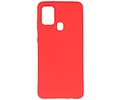 BAOHU Hoesje Geschikt voor de Samsung Galaxy A21s - Backcover Color Telefoonhoesje - Rood