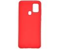 BAOHU Hoesje Geschikt voor de Samsung Galaxy A21s - Backcover Color Telefoonhoesje - Rood