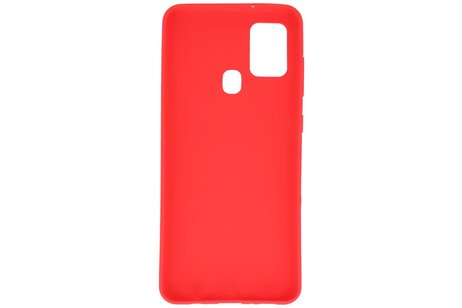 BackCover Hoesje Color Telefoonhoesje voor Samsung Galaxy A21s Rood