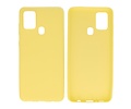 BAOHU Hoesje Geschikt voor de Samsung Galaxy A21s - Backcover Color Telefoonhoesje - Geel