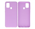 BAOHU Hoesje Geschikt voor de Samsung Galaxy A21s - Backcover Color Telefoonhoesje - Paars