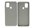 BAOHU Hoesje Geschikt voor de Samsung Galaxy A21s - Backcover Color Telefoonhoesje - Grijs