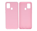 BAOHU Hoesje Geschikt voor de Samsung Galaxy A21s - Backcover Color Telefoonhoesje - Roze