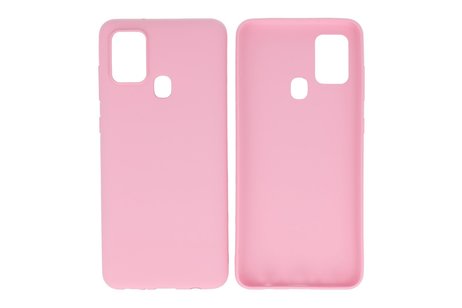 BackCover Hoesje Color Telefoonhoesje voor Samsung Galaxy A21s Roze