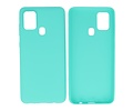 BAOHU Hoesje Geschikt voor de Samsung Galaxy A21s - Backcover Color Telefoonhoesje - Turquoise