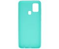 BAOHU Hoesje Geschikt voor de Samsung Galaxy A21s - Backcover Color Telefoonhoesje - Turquoise