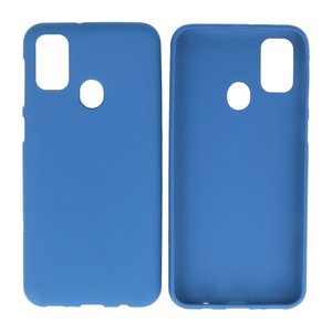 BAOHU Hoesje Geschikt voor de Samsung Galaxy M31 - Backcover Color Telefoonhoesje - Navy