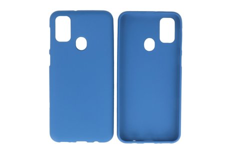 BAOHU Hoesje Geschikt voor de Samsung Galaxy M31 - Backcover Color Telefoonhoesje - Navy