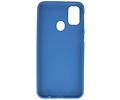 BAOHU Hoesje Geschikt voor de Samsung Galaxy M31 - Backcover Color Telefoonhoesje - Navy