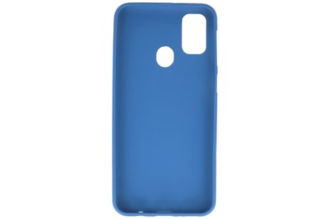BAOHU Hoesje Geschikt voor de Samsung Galaxy M31 - Backcover Color Telefoonhoesje - Navy