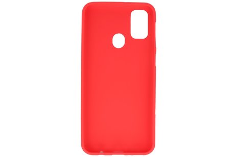 BAOHU Hoesje Geschikt voor de Samsung Galaxy M31 - Backcover Color Telefoonhoesje - Rood