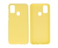 BAOHU Hoesje Geschikt voor de Samsung Galaxy M31 - Backcover Color Telefoonhoesje - Geel