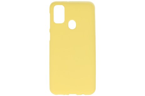 BAOHU Hoesje Geschikt voor de Samsung Galaxy M31 - Backcover Color Telefoonhoesje - Geel