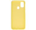 BAOHU Hoesje Geschikt voor de Samsung Galaxy M31 - Backcover Color Telefoonhoesje - Geel